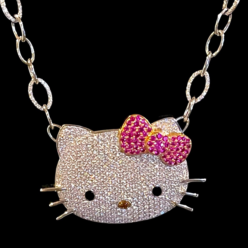 Neiman Marcus | Jewelry | Hello Kitty 8k Diamond Sapphire Necklace